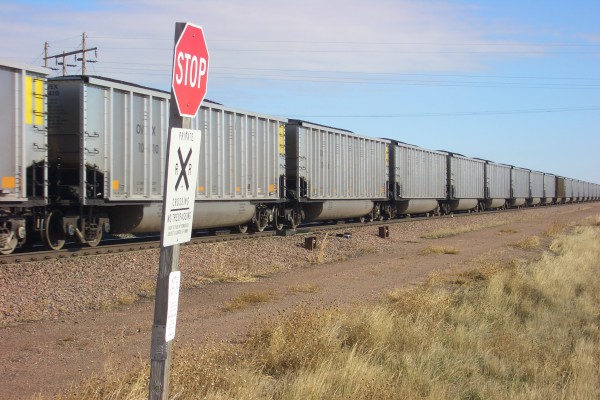 Eisenbahnwagen in Wyoming