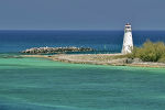 Ozean und Leuchtturm, Nassau, Bahamas