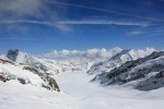 Aussicht vom Jungfrau Joch, Aletsch Gletscher