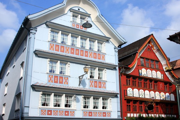 Historische Häuser, Hauptgasse in Appenzell
