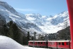Bernina-Express, Morteratsch Gletscher und Piz Bernina