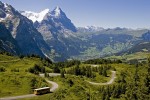 Blick auf den Eiger und Grindelwald