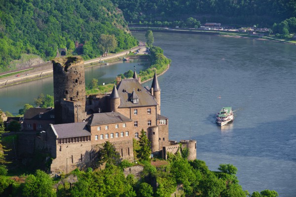 Burg Katz und Rhein, Rheinland-Pfalz