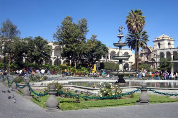 Plaza de las Armas in Arequipa, Peru