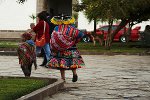 Peruvian family on the street