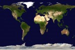 Ansicht der Kontinente der Erde