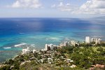 Ausblick vom Diamond Head auf die South Oahu Küste