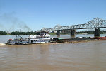 Frachtschiff auf dem Ohio River