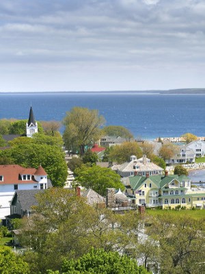 Sicht auf die Mackinac Insel, Michigan