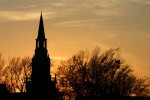 Kirche im Sonnenuntergang, Oklahoma