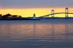 Claiborne Pell Bridge bei Newport, Rhode Island