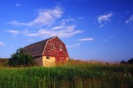 Alte Scheune im Farmland von Wisconsin